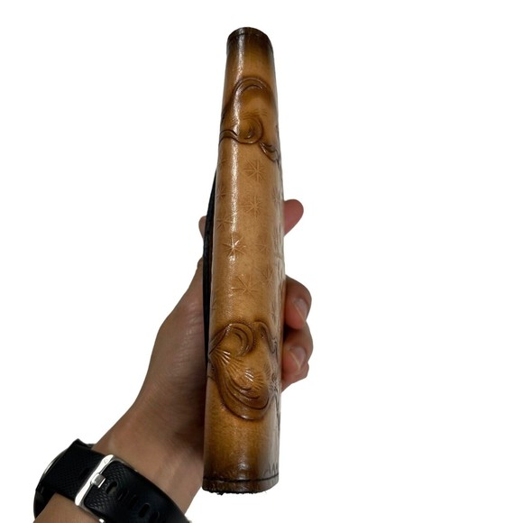 Womens Vtg Hand Tooled Leather Wallet "Lacy" Snap Closure 7x4 Super Clean! - Picture 6 of 10